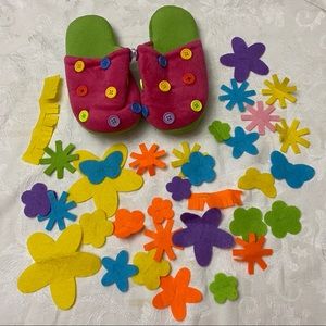 Alex Toys Slip Em On Slippers Felt Shapes